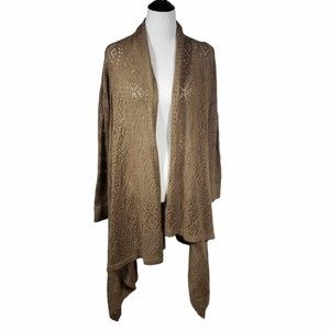 Focus 2000 Large Brown Sweater Cardigan Duster